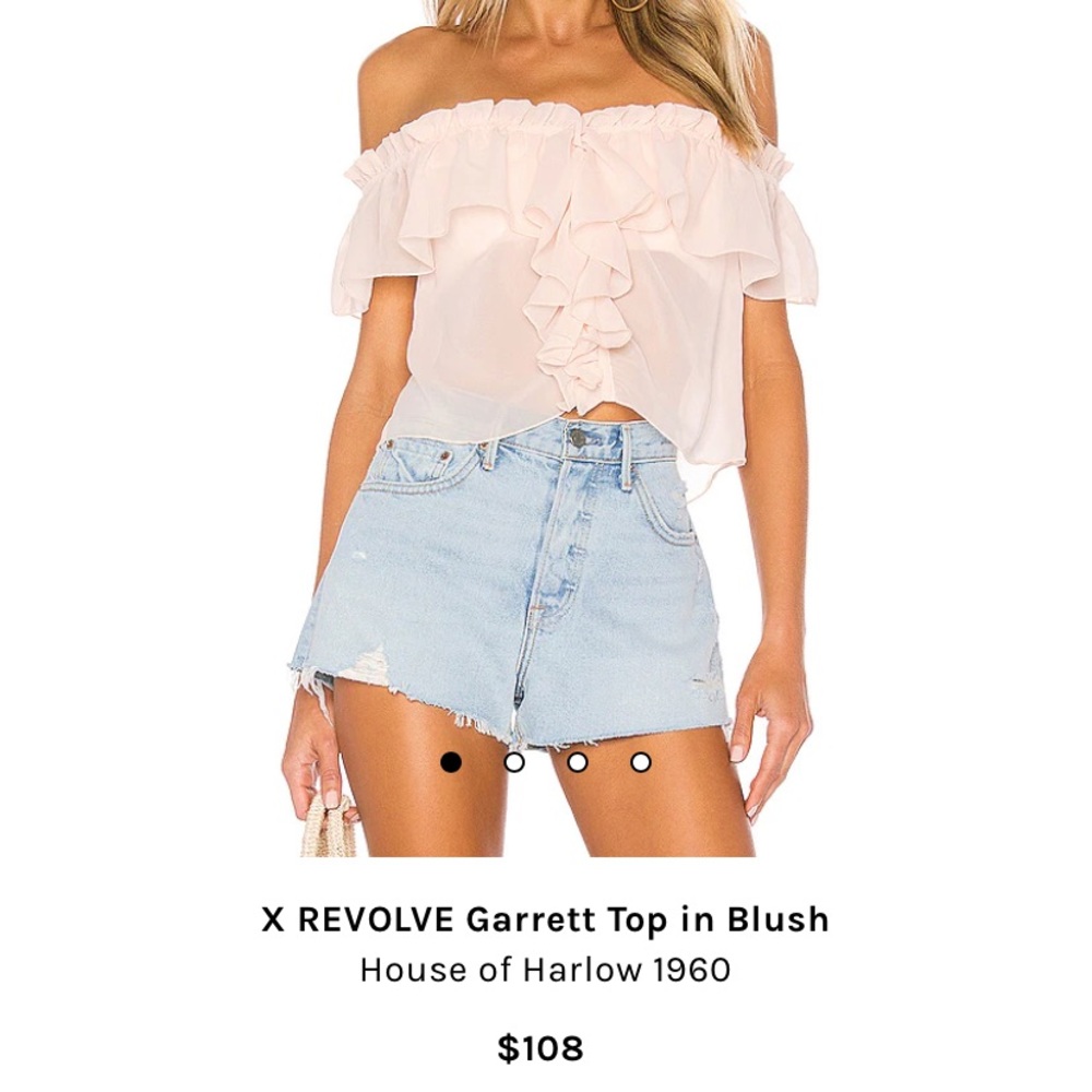 Revolve House of Harlow strapless top - light pink